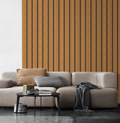 স্ব আঠালো নমনীয় কাঠ শস্য গ্রিল প্যানেল ছোট পাবলিক জায়গা সজ্জা জন্য